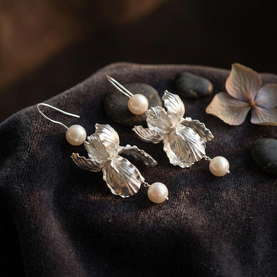 Orchid Pearl Earrings