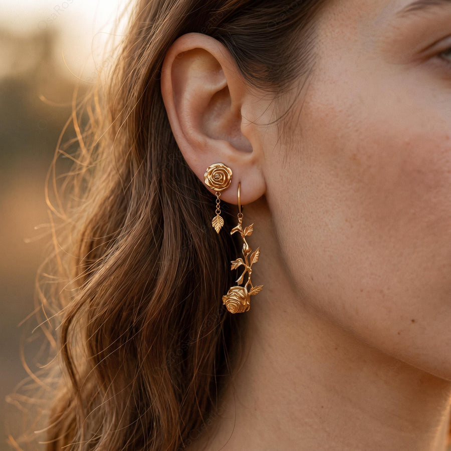 Twin Rose Earrings