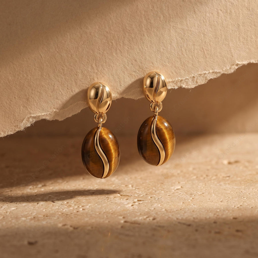 Coffee Bean Earrings