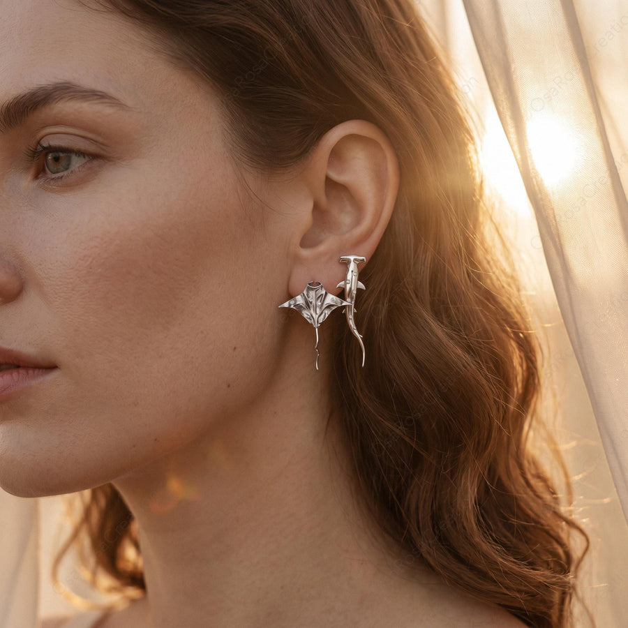 Manta Ray Earrings