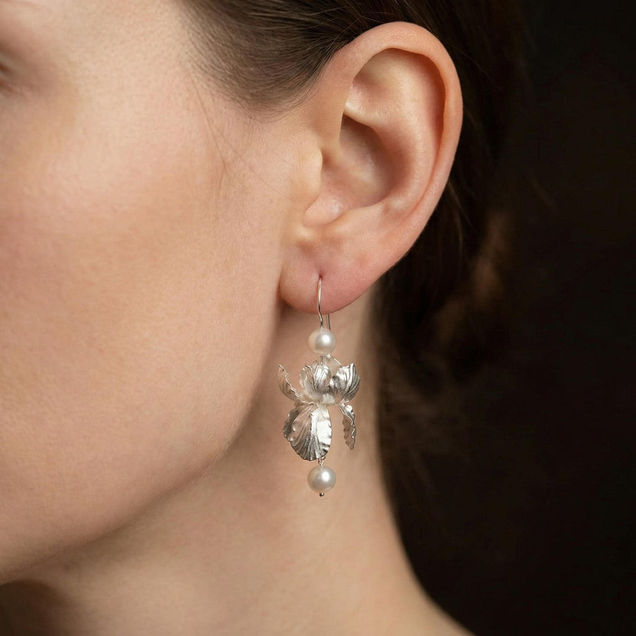Orchid Pearl Earrings