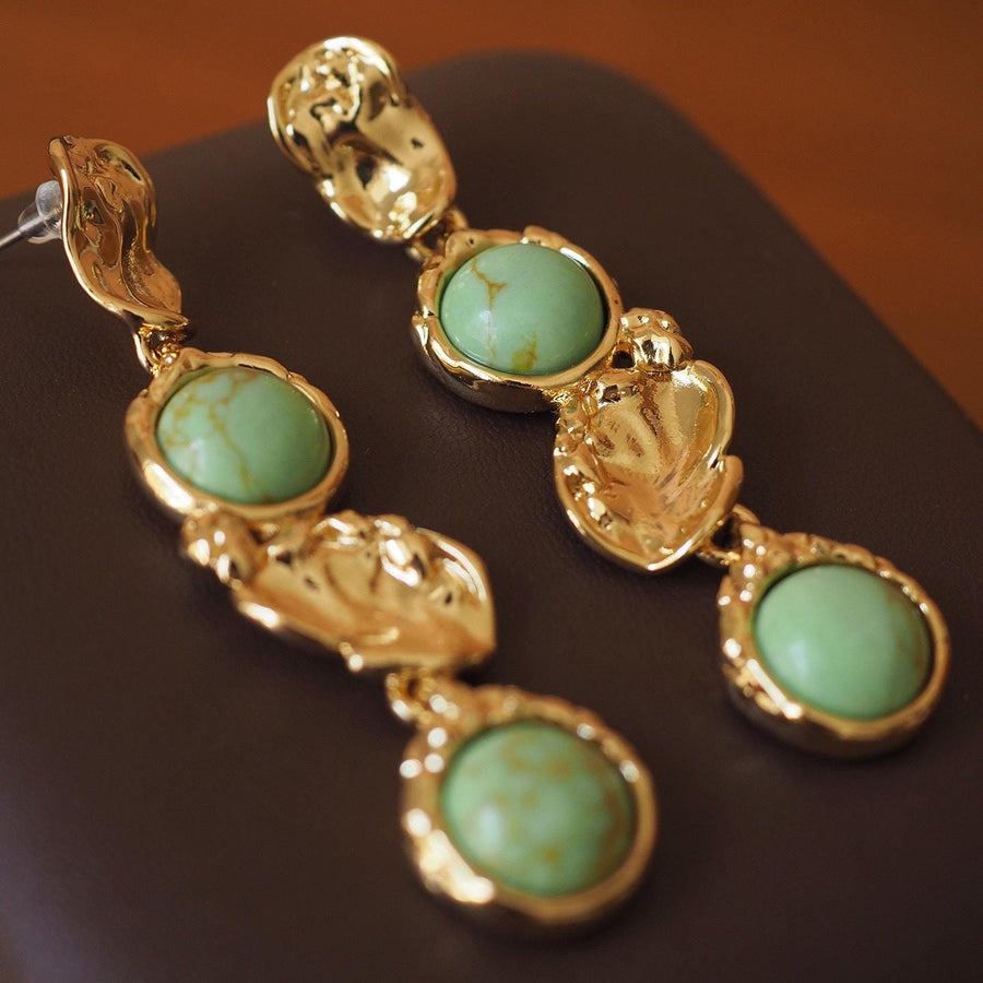 Baroque Blue Drop Earrings