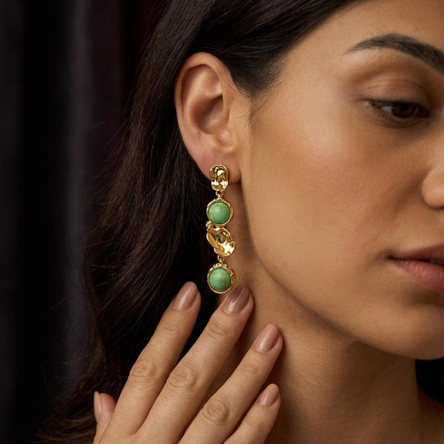 Baroque Blue Drop Earrings