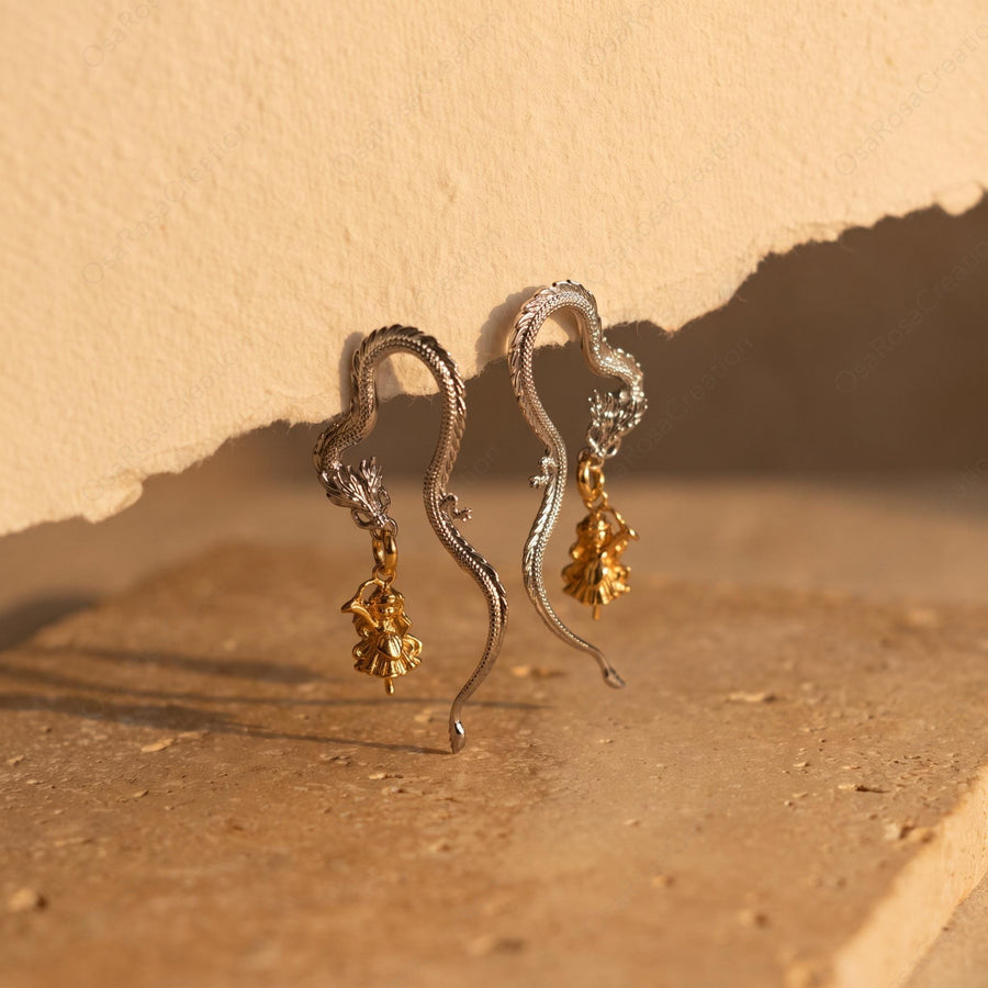 Dragon Fairy Charm Earrings
