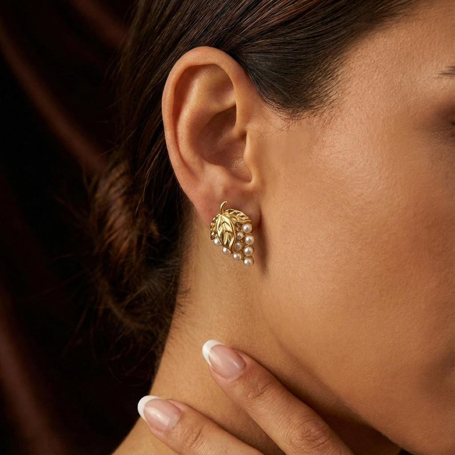 Dionysus Grape Pearl Studs
