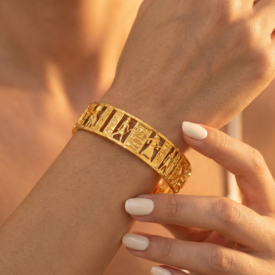 Egyptian Hieroglyph Cuff