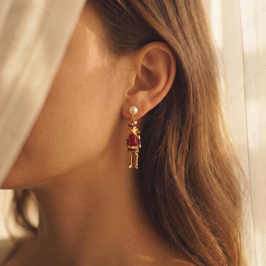 Nutcracker Pearl Earrings