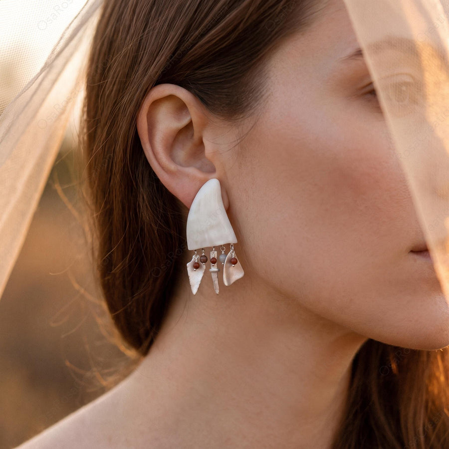 Artisan Horn Drop Earrings