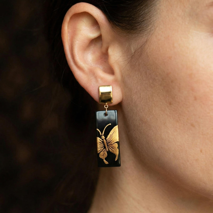 Midnight Butterfly Earrings