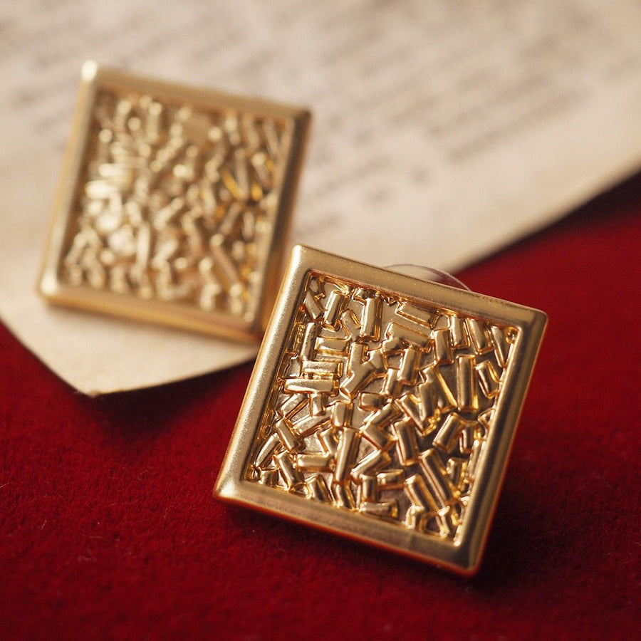 Textured Square Studs