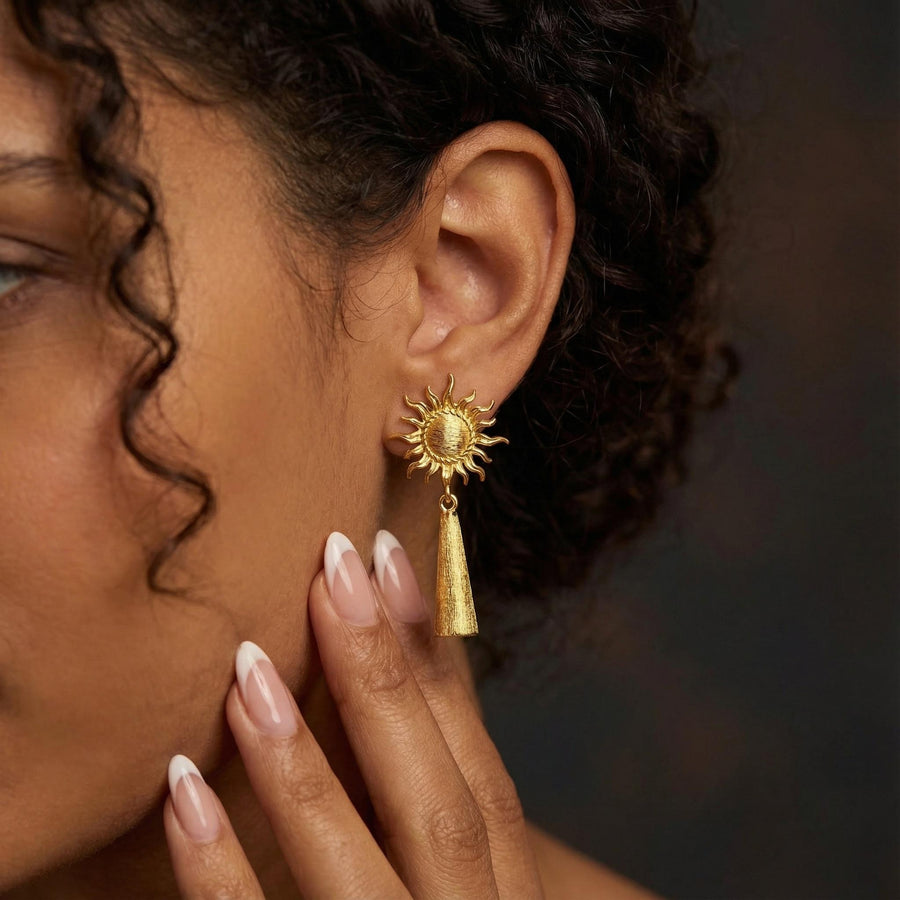 Sun Relic Drop Earrings