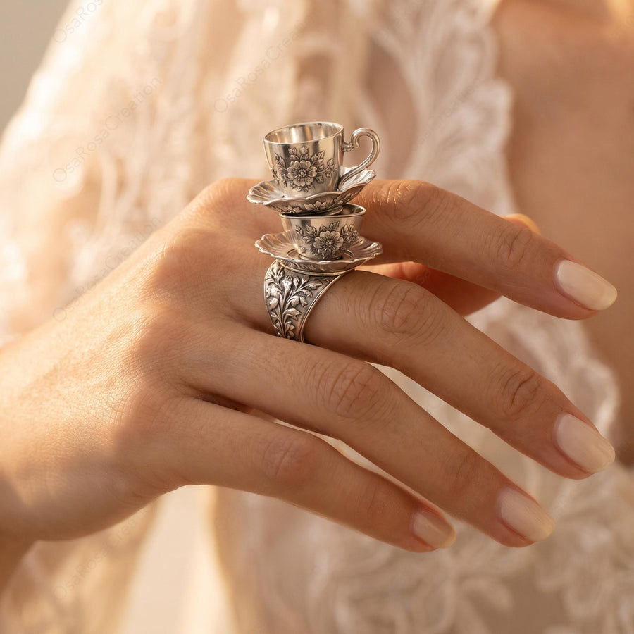 Stacked Teacup Ring