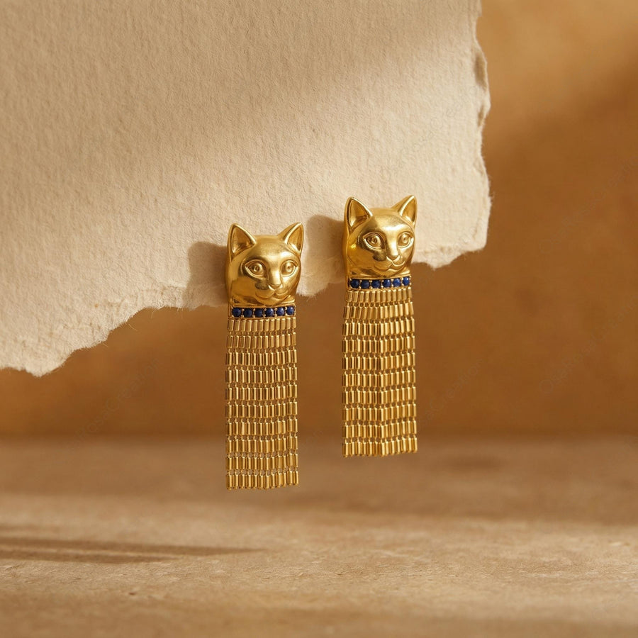 Cat Fringe Earrings