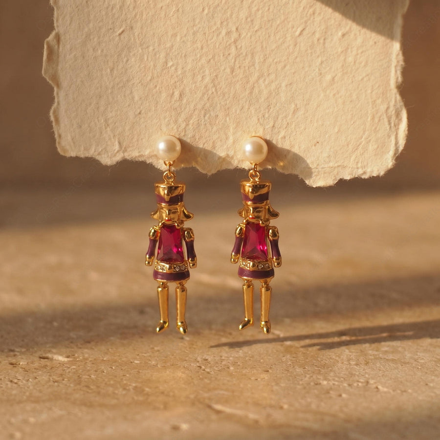 Nutcracker Pearl Earrings