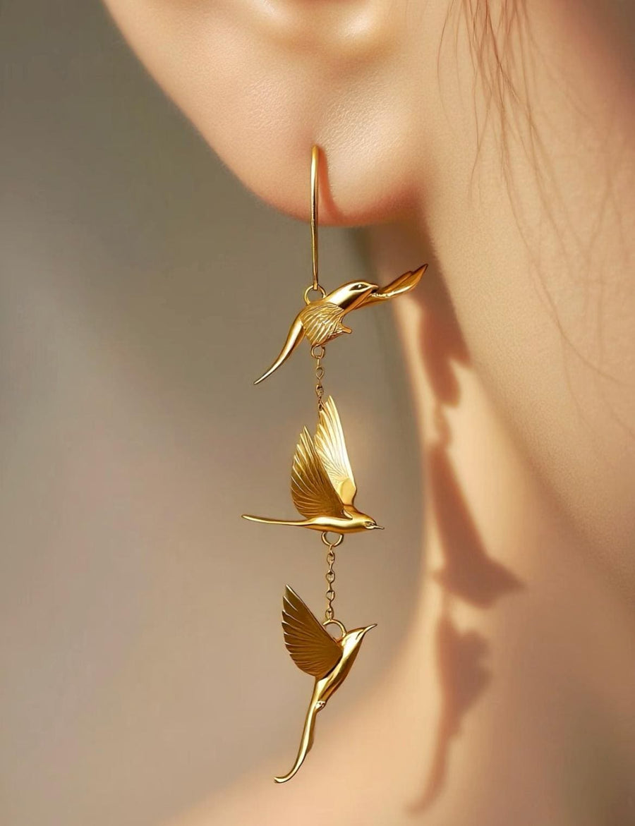 Golden Lark Earrings
