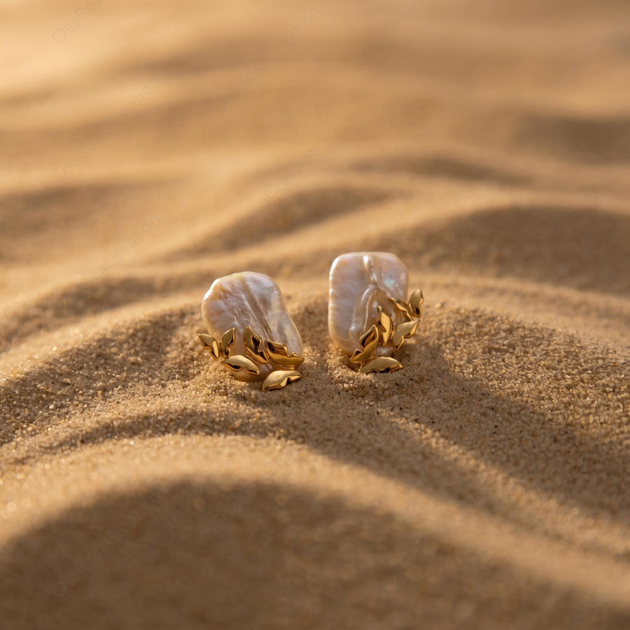 Baroque Pearl Butterfly Earrings