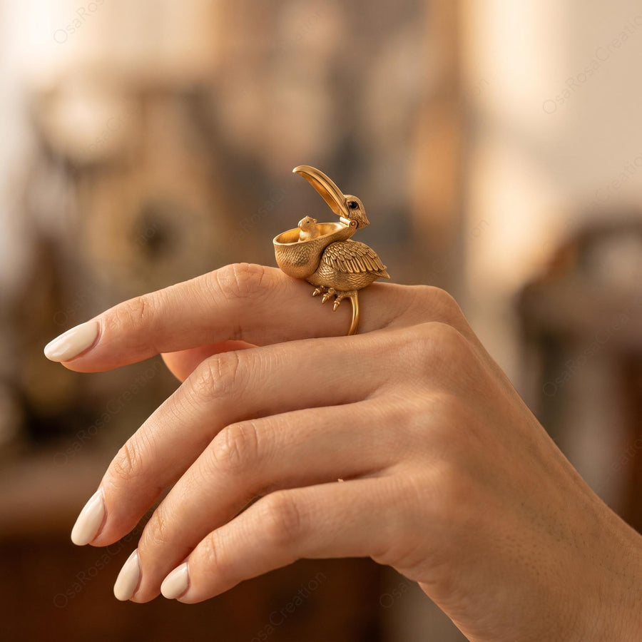 Pelican Family Ring