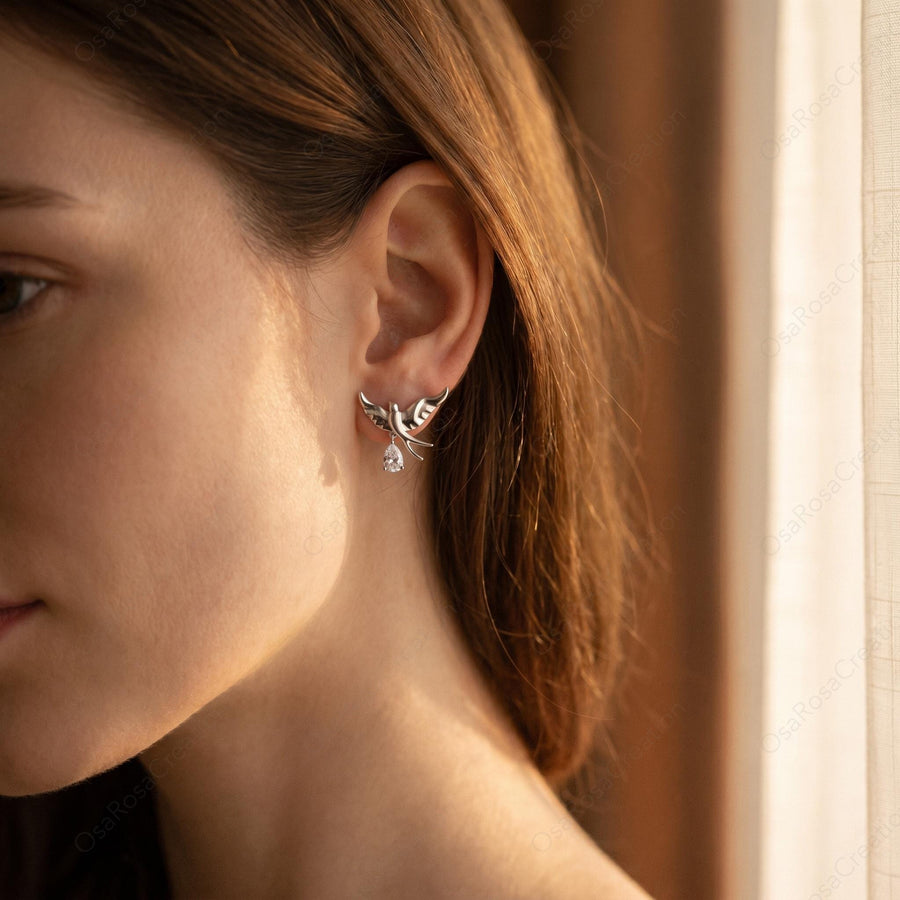 Swallow Crystal Earrings