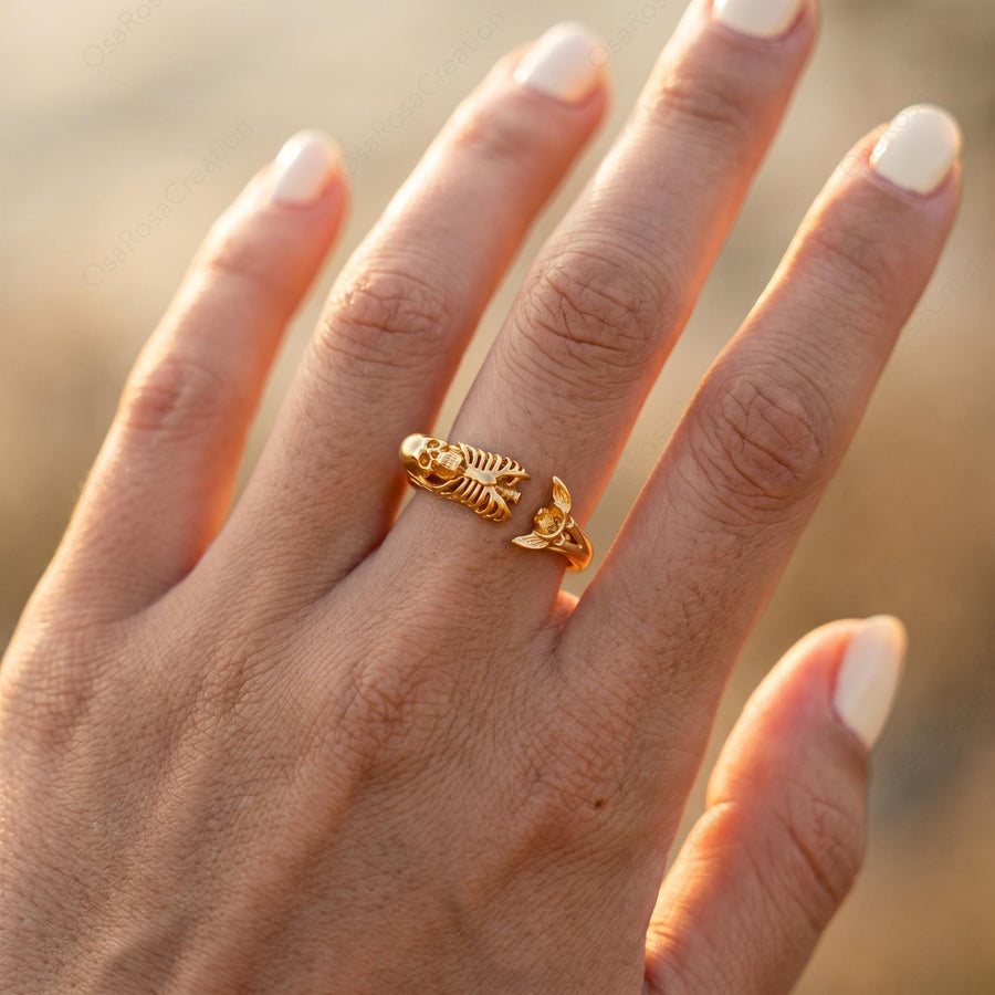 Mermaid Skeleton Ring