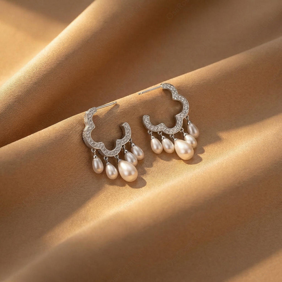 Pearl Chandelier Earrings