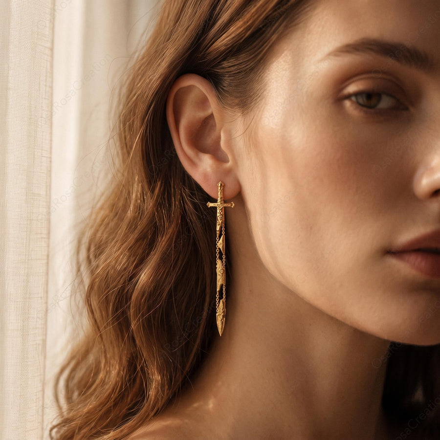 Medieval Sword Earrings