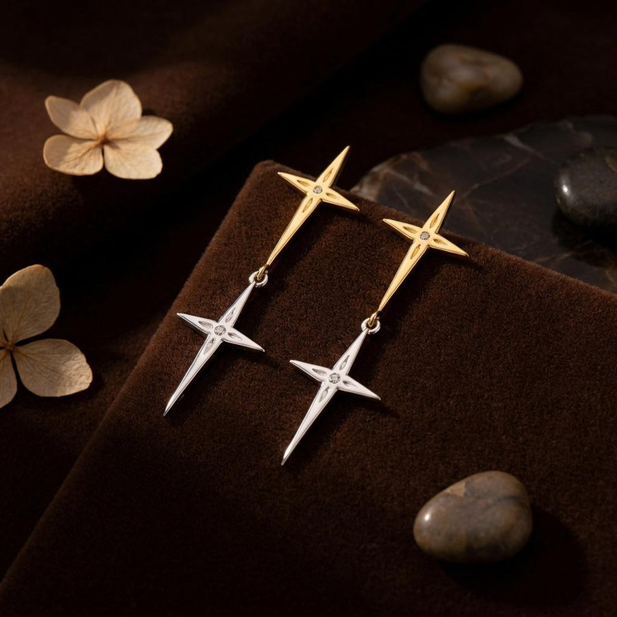 North Star Dangle Earrings
