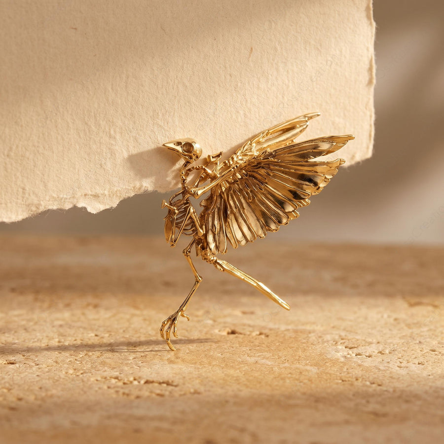 Bird Skeleton Brooch