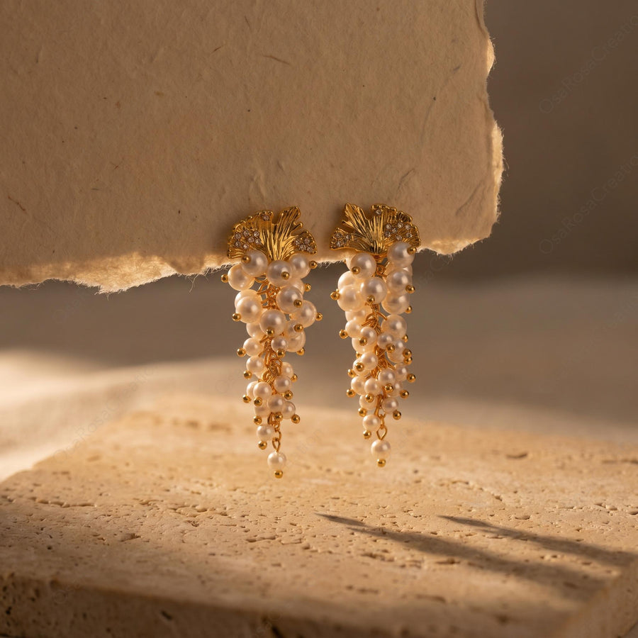 Mediterranean Fruit Leaf Earrings