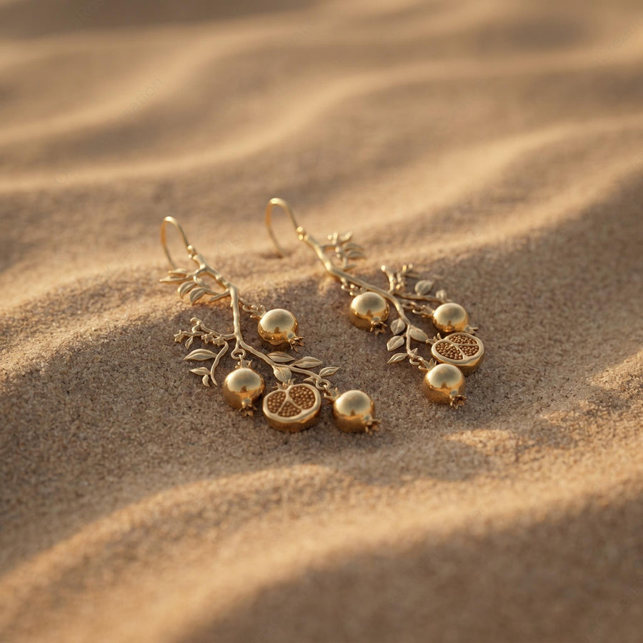Pomegranate Drop Earrings