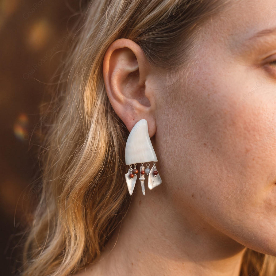 Artisan Horn Drop Earrings